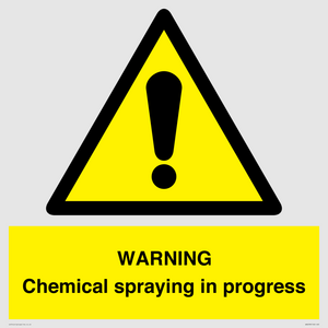 WARNING Chemical spraying in progress
